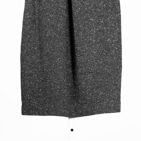 Banana Republic Women's Dress Gray Wool Blend Sleeveless Ruffle Italian Lined 4 - Picture 6 of 10